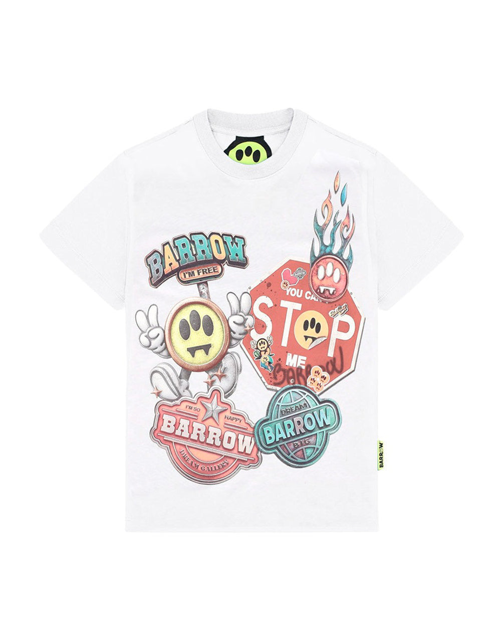 Barrow Kids T-Shirt Bianca con Grafica Unisex per Bambini
