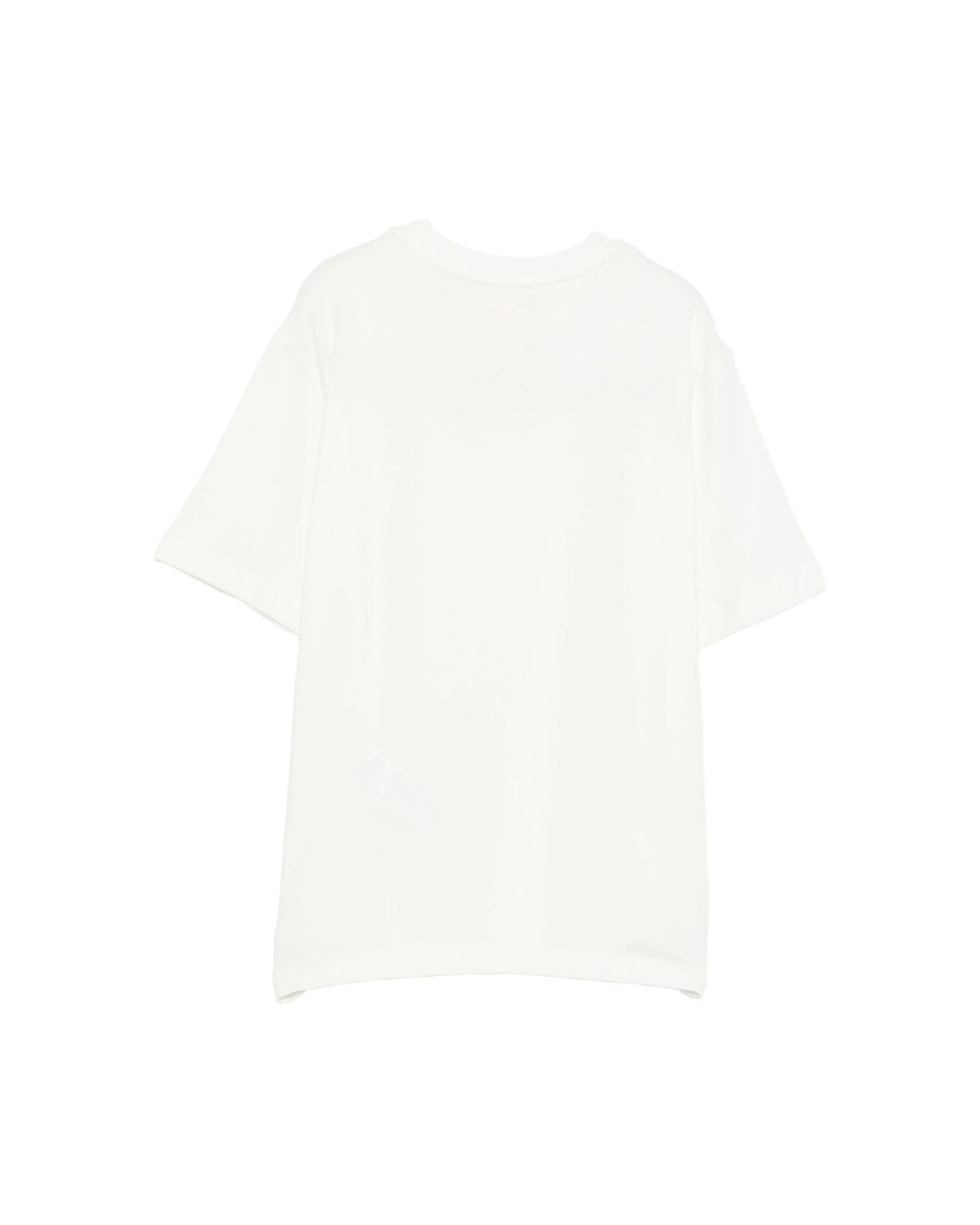Elisabetta Franchi La Mia Bambina T-shirt Avorio con Logo Sparkle per Bambine