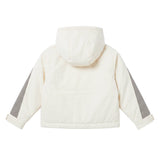 MM6 Maison Margiela Kids Giubbotto Imbottito Panna Unisex con Cappuccio e Logo Numerico per Bambini e Bambine