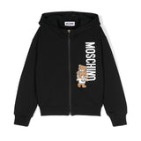 Moschino Kids Black Zip Up Hoodie for Kids