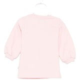 Moschino Kids Abito in Felpa Rosa con Patch per Neonate