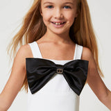 Twinset Kids White Jumpsuit with Bow for Girls