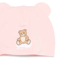 Moschino Kids Set Pagliaccetto+Cappello Rosa per Neonate