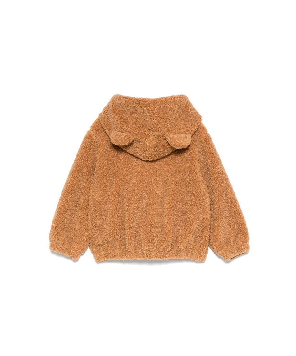 Moschino Kids Giubbino in Shearling Marrone per Neonati (retro)