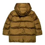 Dsquared2 Kids Giubbino Trapuntato Marrone con Logo Leaf per Bambini (retro)