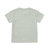 Elisabetta Franchi La Mia Bambina T-Shirt Verde Salvia in Cotone con Logo Ricamato Tono su Tono per Neonate