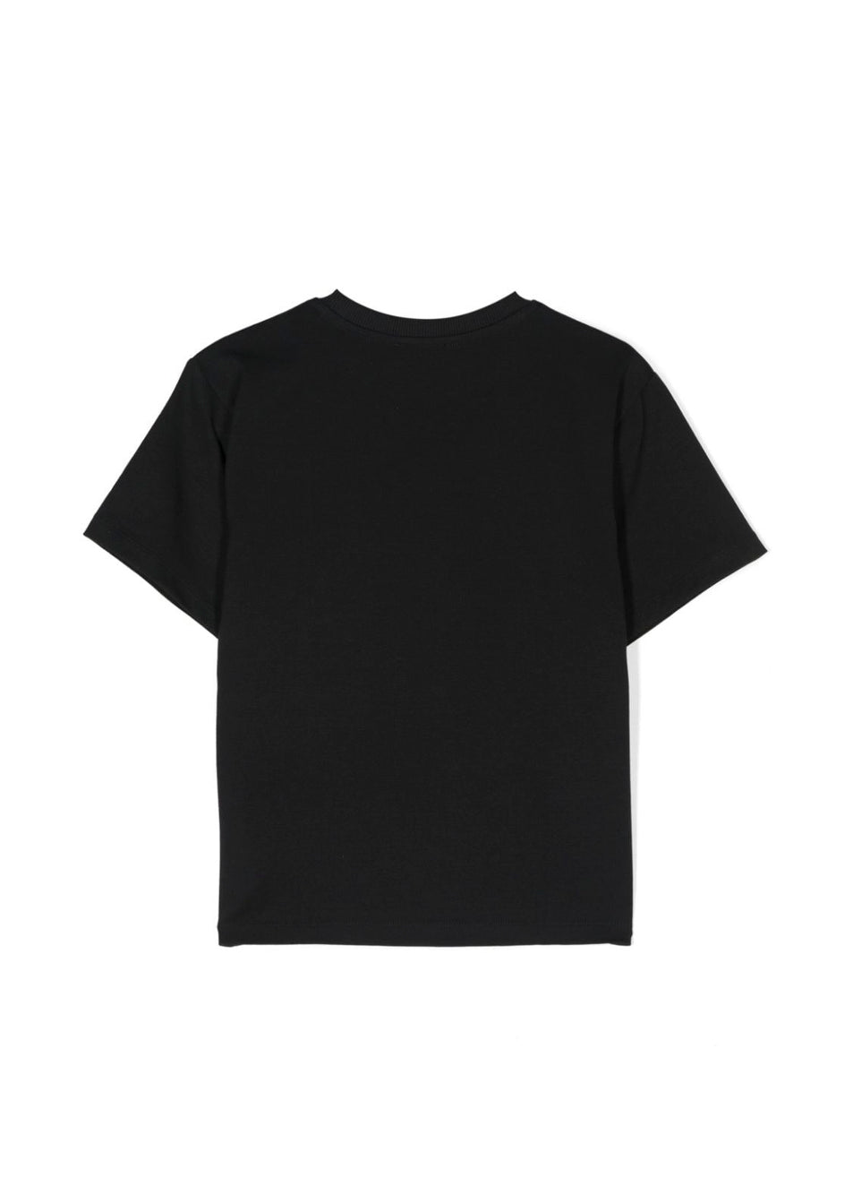 Moschino Kids T-shirt Nera con Stampa Codice a Barra per Bambini (retro)