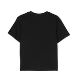 Moschino Kids T-shirt Nera con Stampa Codice a Barra per Bambini (retro)
