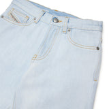 Diesel Kids Jeans con Lavaggio Chiaro e Cuciture a Contrasto Regular Fit per Bambini