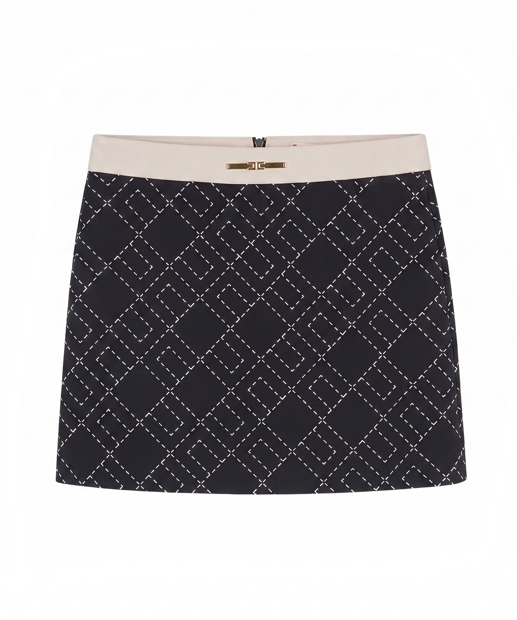 Elisabetta Franchi La Mia Bambina Gonna Nero e Milk All-Over per Bambine