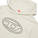 Diesel Kids Felpa con Cappuccio Panna con Oval D per Bambini (dettaglio)