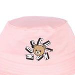 Moschino Kids Bucket Rosa con Logo Teddy Bear per Neonate