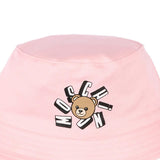 Moschino Kids Bucket Rosa con Logo Teddy Bear per Neonate