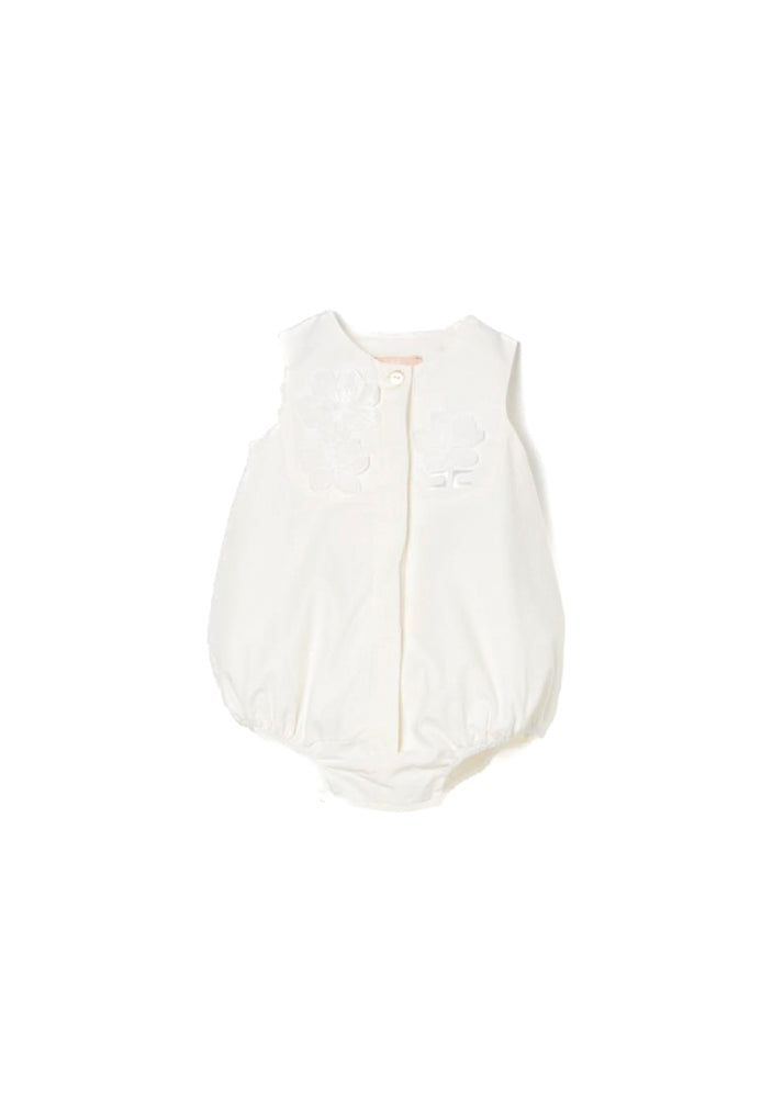 Elisabetta Franchi La Mia Bambina Pagliaccetto Panna per Neonate