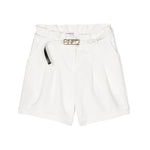 Pinko Kids Short Bianco con Cintura Logata per Bambine 