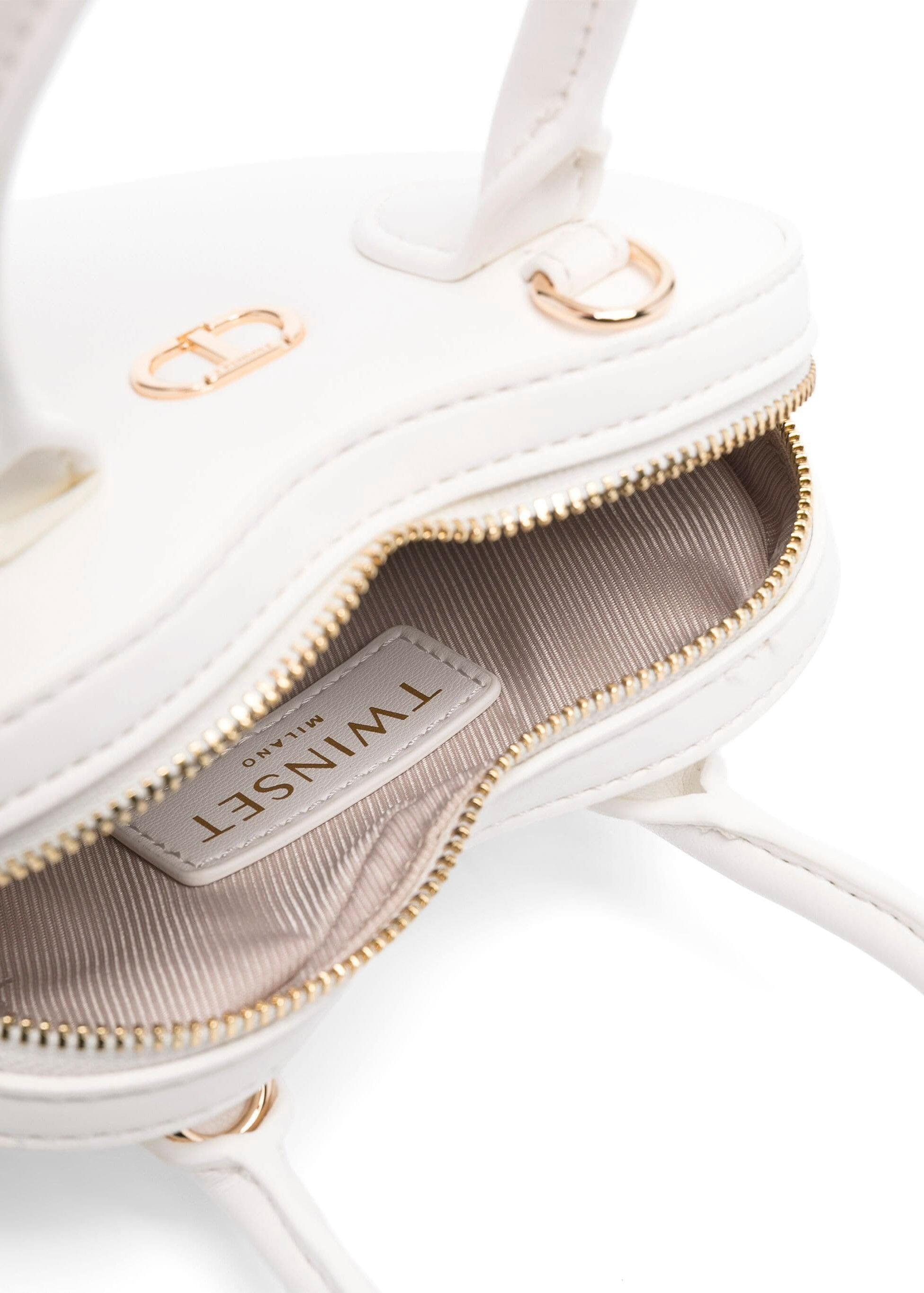 Twinset Kids Borsa Bianca a Tracolla con Logo Florence Kids (dettaglio)