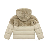 Blauer Kids Piumino con Cappuccio in Eco-Pelliccia per Bambine