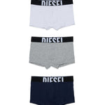Diesel Kids Boxer Grigio Bianco e Blu con Logo per Bambini