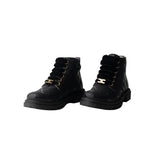 Elisabetta Franchi La Mia Bambina Stivale Nero con Logo All-Over per Neonate