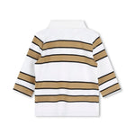 Boss Kids Polo Bianca/Biscotto a Righe per Neonati
 (retro)