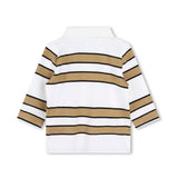 Boss Kids Polo Bianca/Biscotto a Righe per Neonati
 (retro)