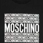 Moschino Kids T-shirt Nera con Logo per Neonati