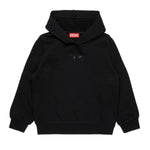 Diesel Kids Felpa Nera con Cappuccio per Bambini 