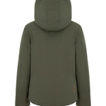 SUNS Kids Giubbotto Verde Militare con Cappuccio e Interno in Pelliccia per Bambini