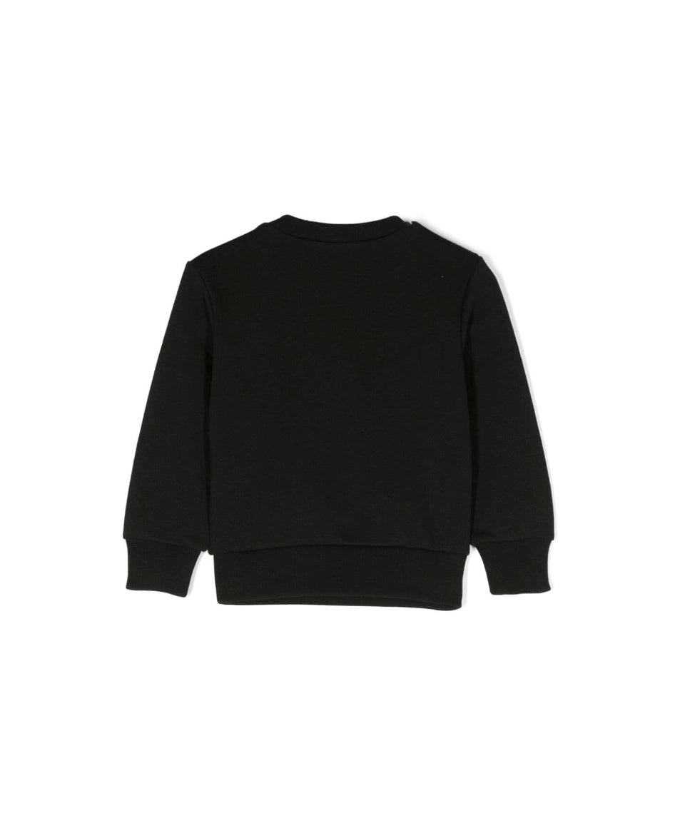 Dsquared2 Kids Felpa Nera con Stampa ICON per Neonati (retro)