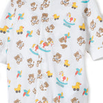 Moschino Kids Tutina Bianca con Stampa Grafica Teddy Bear All-over