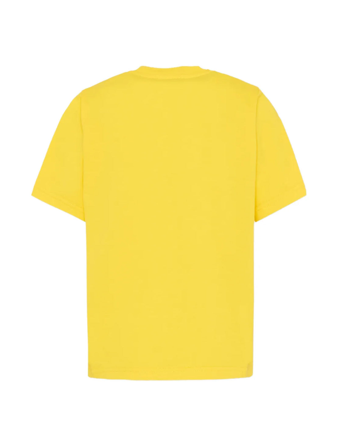 Dsquared2 Kids T-shirt Gialla Monocolore con Logo in Rilievo per Bambini