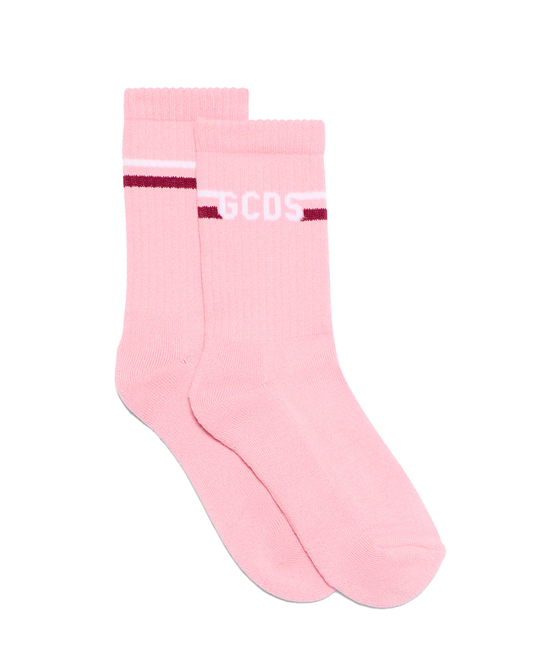 Gcds Kids Calzini Rosa con Logo a Striscie per Bambine