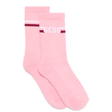 Gcds Kids Calzini Rosa con Logo a Striscie per Bambine