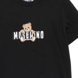 Moschino Kids T-Shirt Nero con Logo Teddy Bear per Bambini