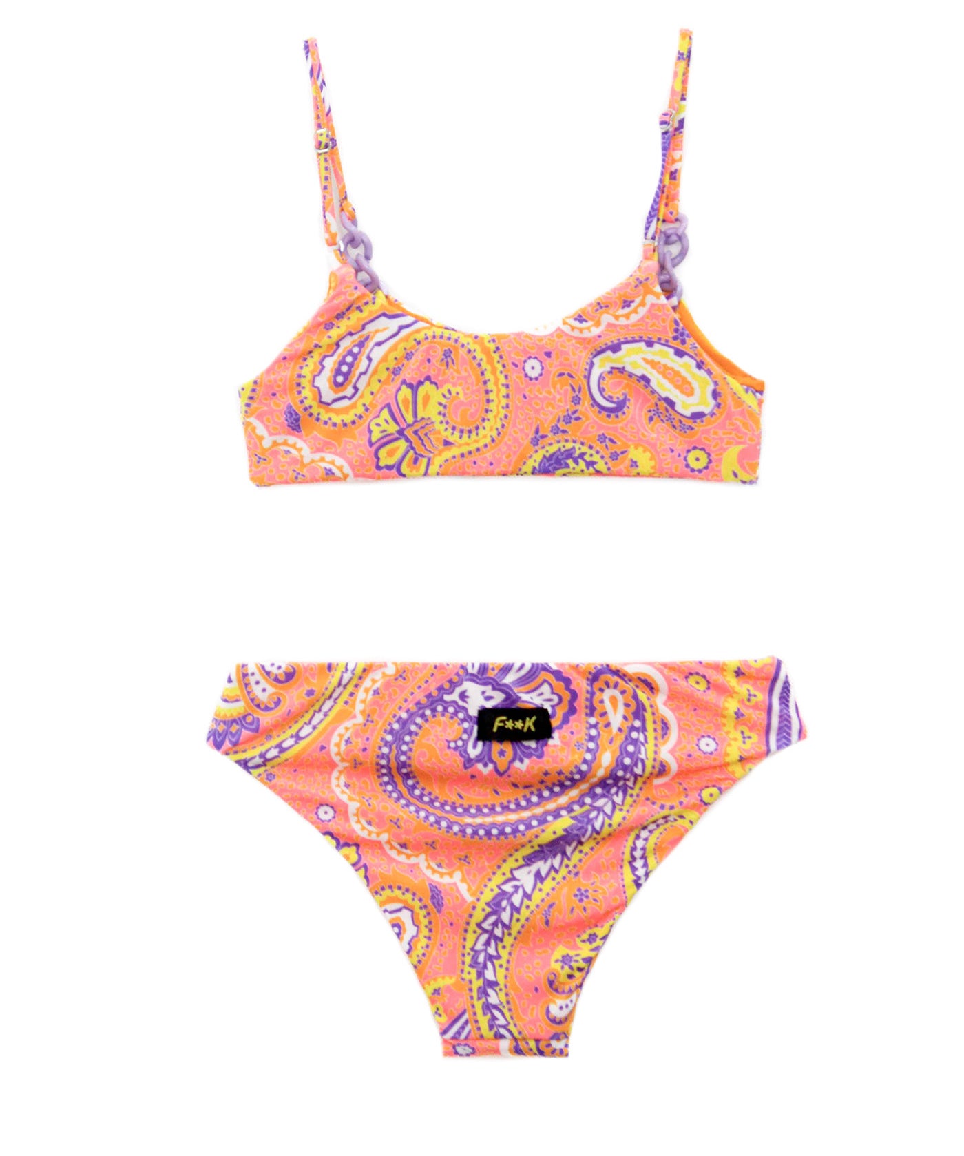 EffeK Costume Bikini Fantasia Arancione per Bambine