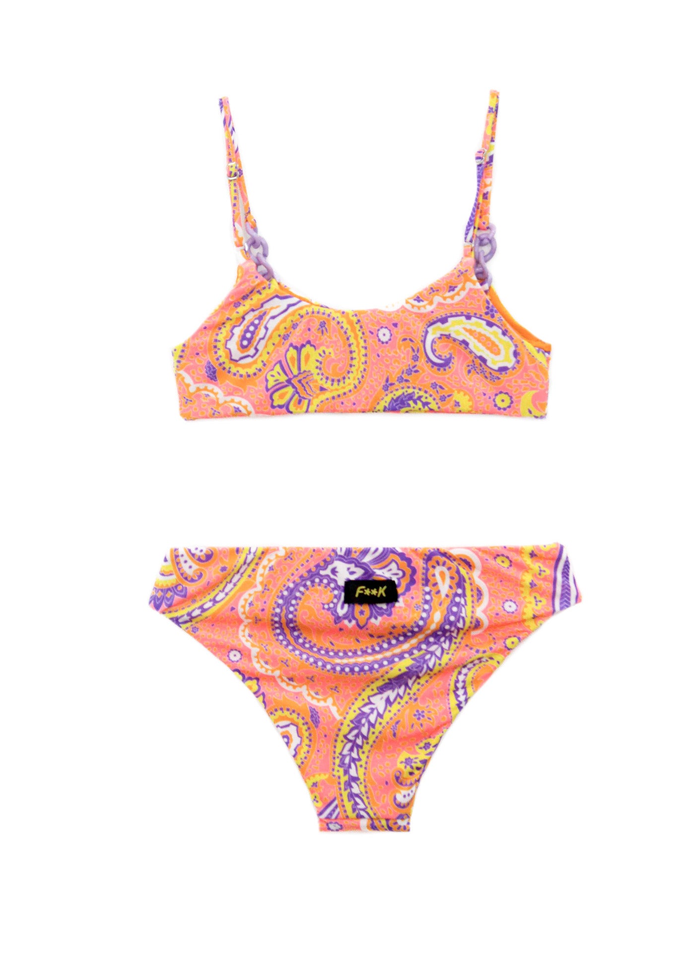 EffeK Costume Bikini Fantasia Arancione per Bambine