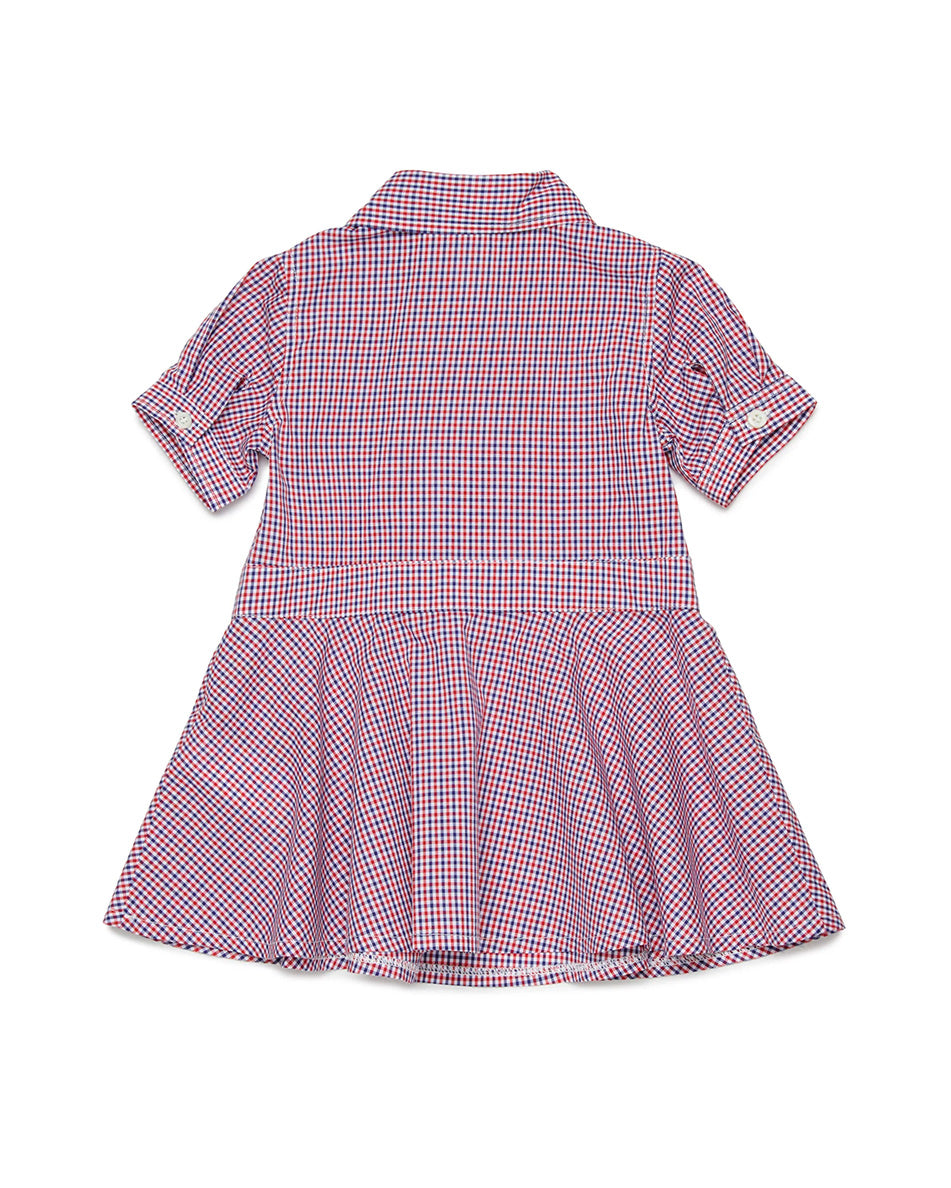 Dsquared2 Kids Abito con Fantasia a Quadretti per Neonate