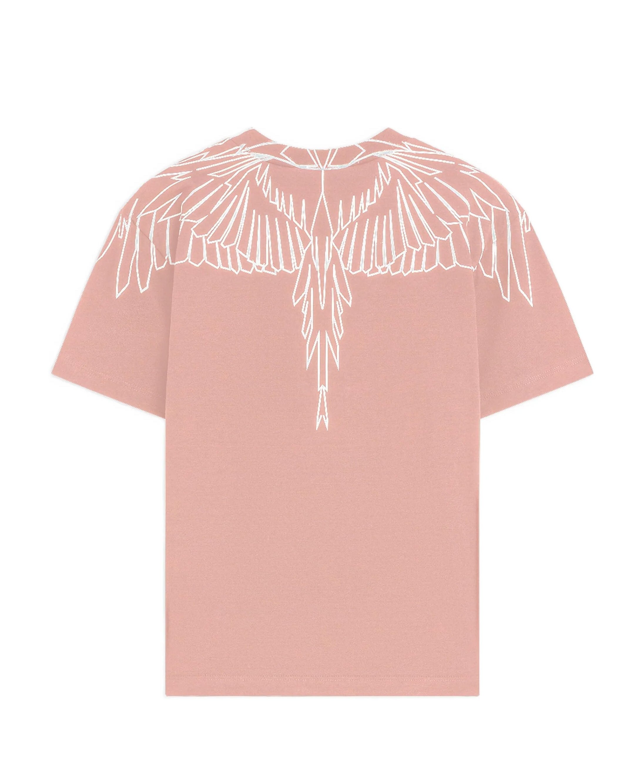 Marcelo Burlon County Of Milan Kids -Shirt Rosa con Motivo Ali a Contrasto per Bambine