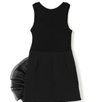 Elisabetta Franchi La Mia Bambina Abito Nero con Ruches per Bambine (retro)