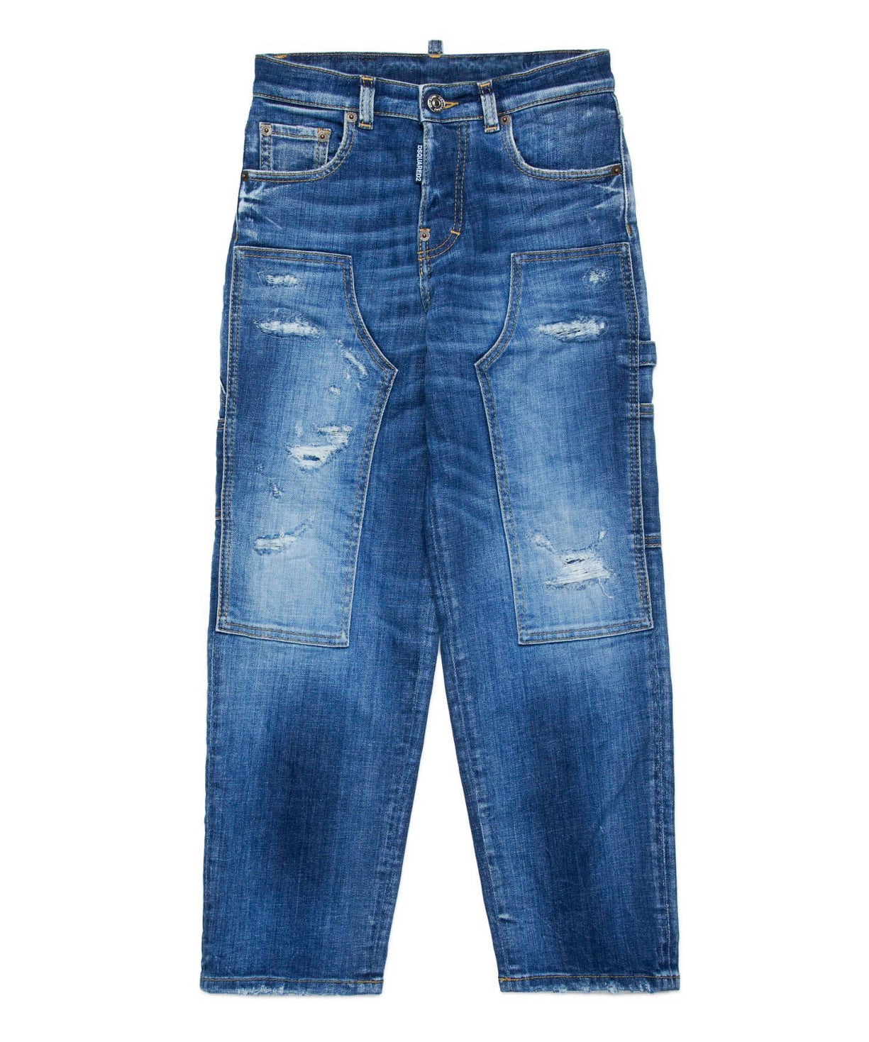 Dsquared2 Kids Jeans Denim Blu Carpenter per Bambini