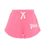 Palm Angels Kids Short Fucsia con Logo per Bambine