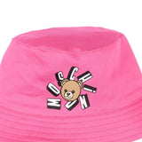 Moschino Kids Bucket Fuxia con Logo Teddy Bear per Neonate