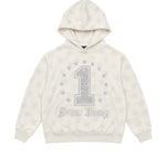 Art Super Money Kids Felpa con Cappuccio Bianco Fantasia Stelle e Strass per Bambini
