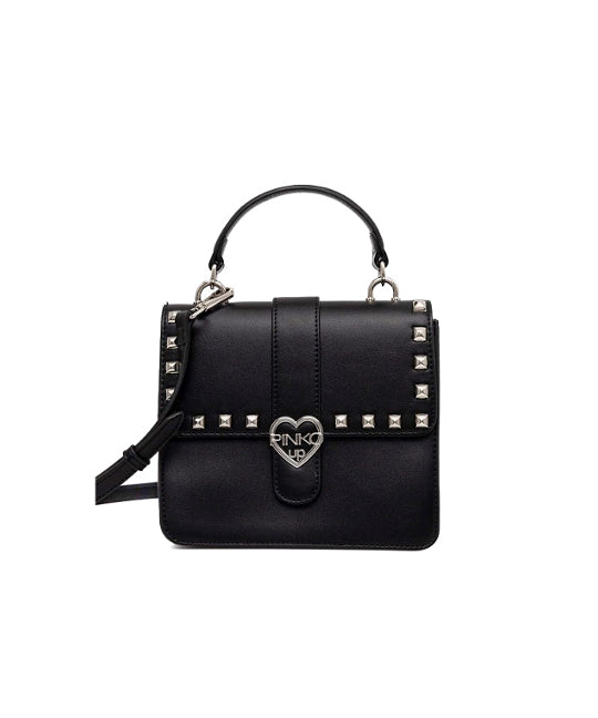 Pinko Kids Borsa a Tracolla Nera con Borchie per Bambine