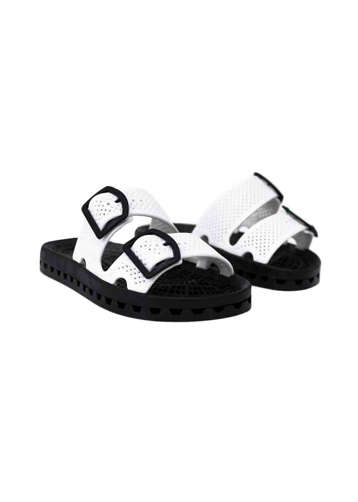 Sensi Kids Black Fluo Sandalo Bianco Doppia Fascia per Bambini