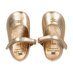 Elisabetta Franchi La Mia Bambina Ballerine oro con Strass per Neonate