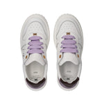Elisabetta Franchi La Mia Bambina Sneakers Avorio/Lilla con Logo per Bambine