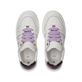 Elisabetta Franchi La Mia Bambina Sneakers Avorio/Lilla con Logo per Bambine