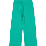 MSGM Kids Pantaloni in Tuta Verdi Wide Leg per Bambine (retro)