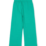 MSGM Kids Pantaloni in Tuta Verdi Wide Leg per Bambine (retro)